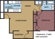 One Bedroom w/ Sunroom