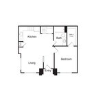 A1 | 1 bed 1 bath | 740 sq. ft.
