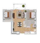 Douglas | 2x1 | 844 sf