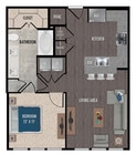 A3-1x1 floor plan 1414 Texas Downtown