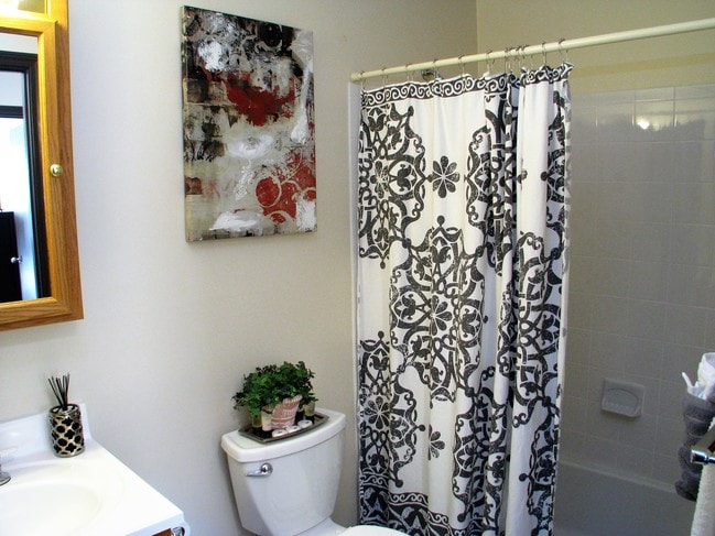 1 BD, 1 BA - (700sqft) - Bathroom - Pebblebrook Apartments