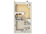One bedroom floor plan