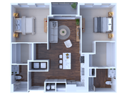 1 bedroom 1 bath E3 1152 sqft