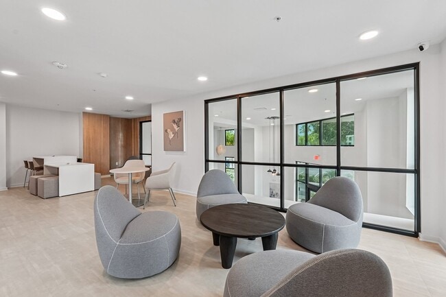 Coworking Lounge with Computers and Printers