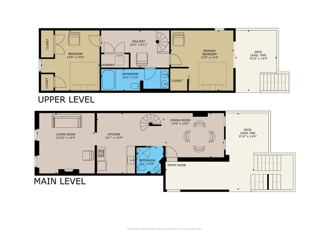 apartamento de dos niveles