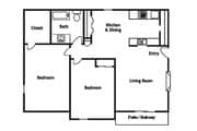 2BR/1BA
