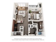 1x1 - 795 sq.ft.