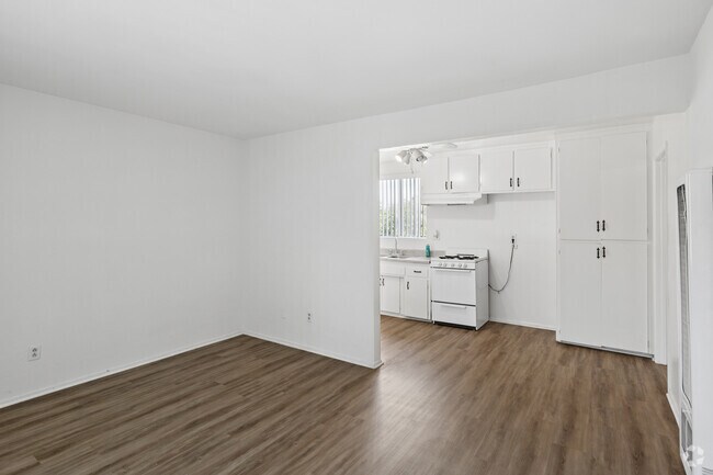 1BR, 1BA - Living Room and Kitchen