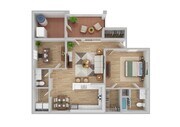 1 Bedroom | 1.5 Bath | Den | 919 SF