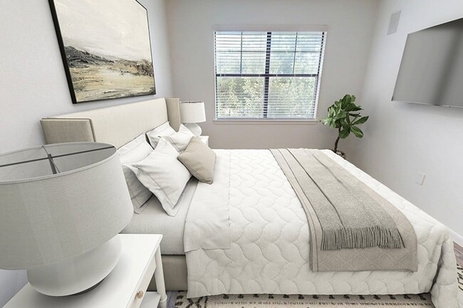 All bedrooms feature large walk-in closets and remote-controlled ceiling fans
