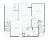 Staring XL | 2-Bedroom Floorplan
