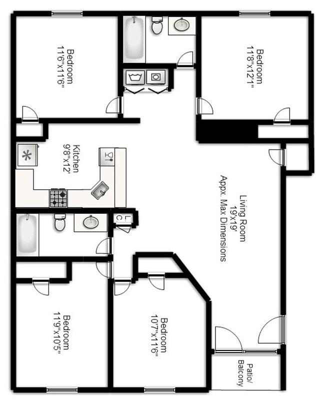 Building Photo - 4 Bedroom 2 Bathroom 2nd Floor Unit 21