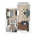 1 BD / 1 BA – 743 SF