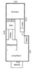 One Bedroom With Balcony Floor Plan