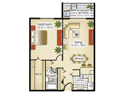 Modelo A | 1 dormitorio, 1 baño