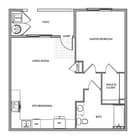 One Bedroom Floor Plan