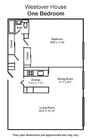 4 Rm, 1 Bed, 1 Bath Floor Plan