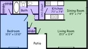 1BR/1BA