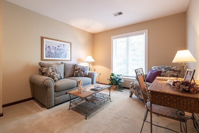 A comfortable and inviting living space, perfect for relaxation or entertaining.