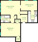 Rankin One Bedroom Floorplan