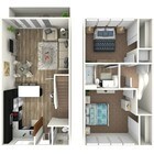 2 Bed, 1.5 Bath; Townhome