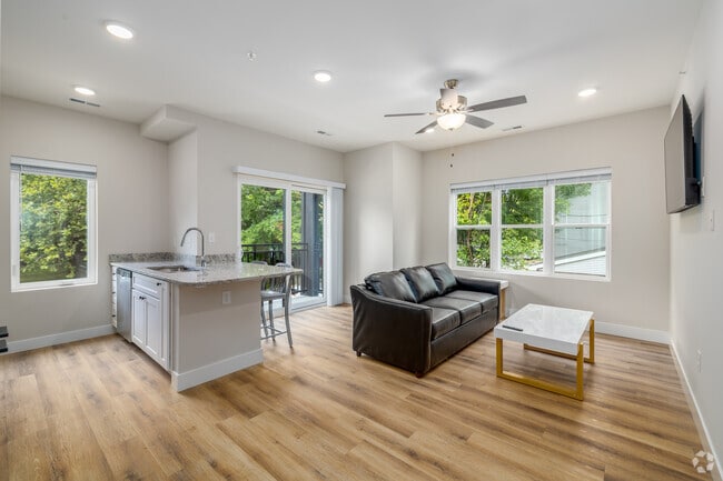 1BR, 1BA - 750SF - Living Room - 305 W Washington St