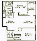 2BR/2BA