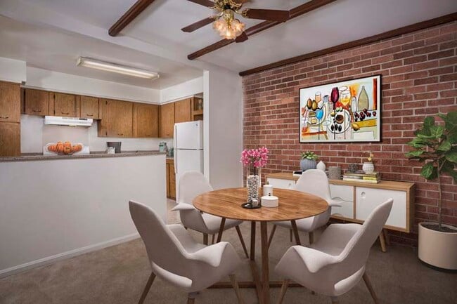 Separate dining area at Deerfield Run & Village Square North Apartments in Laurel, MD