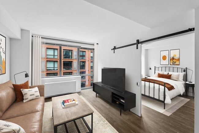Living room with hard surface flooring - AVA High Line