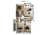 Sapphire - 2 Bedroom, 2 Bath