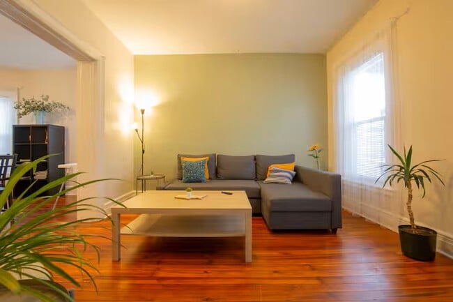 Pull out queen sized sofa adds an extra sleeping spot. - 203 W Tupper St