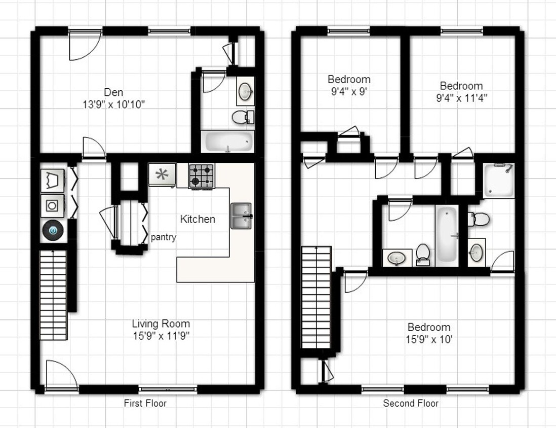 Rutherford Townhomes 3 Bedroom w/Den 3 Bat... - Rutherford Townhomes 3 Bedroom w/Den 3 Bat...