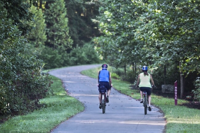 Paved Greenway trails for biking, walking and running
