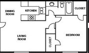 1BR/1BA