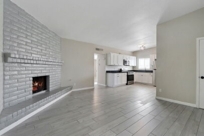 2 bedroom, 1 bathroom single-story duplex