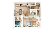 3 Bedroom 1 Bathroom C4