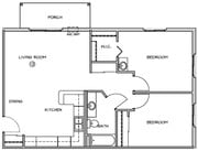2BR/1BA