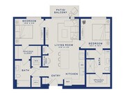 B1 | 2x2 | 945 sf