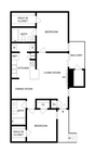 2 BR x 2 BA - A Floorplan