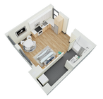 Studio, 1 Bath- J