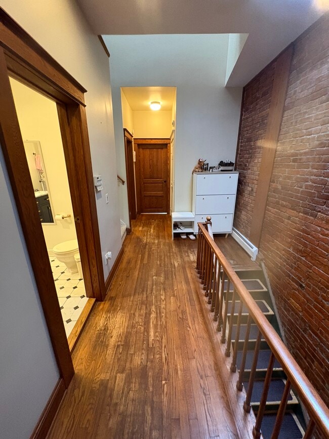 2nd Floor Hallway (skylight, lots of natural light. laundry "room" on this floor) - 342 Hudson Ave Unit #1