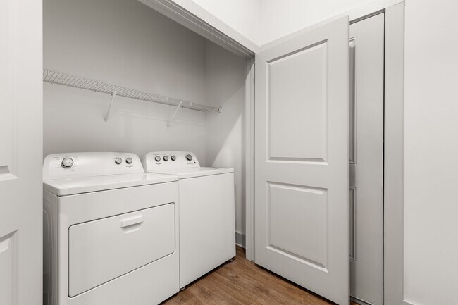 Simplify your routine with a washer and dryer inside your home.