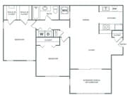 Camilla Classic | 2 habitaciones, 1 baño | 1100 pies cuadrados