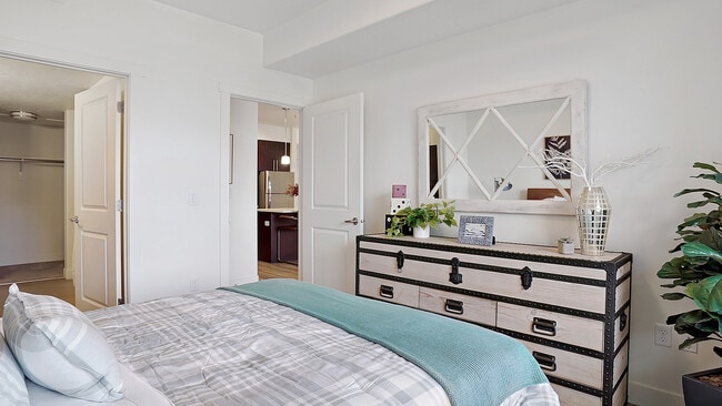 Primary bedroom with easy access to ensuite bathroom.