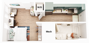 0 bed 1 bath