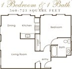 1BR/1BA
