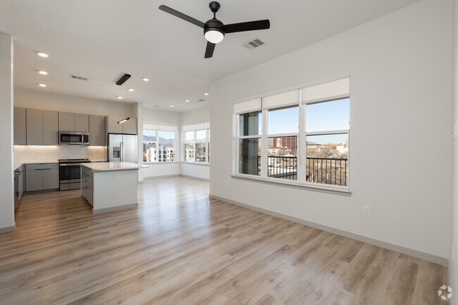 2BR, 2BA - 1,269SF - Living Room - Kitchen - Ensley