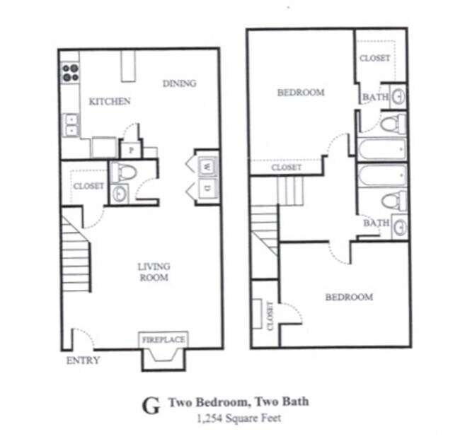 Photo - 2 BR 2.5 BA Two Story Townhome