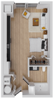 Allegro 3 - 477 square foot studio apartment