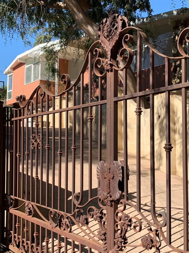 Drive way gate entrance.